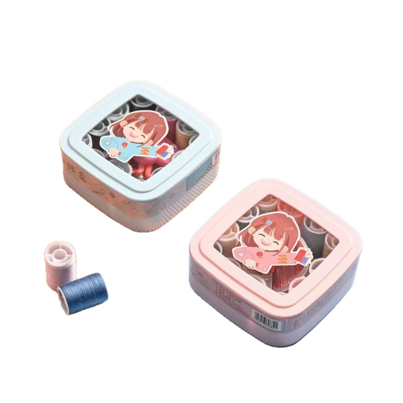 Hordozható varrókészlet teljes készlettel varróeszközzel és cérnával, 120 darabos készlet