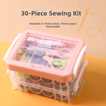 Hordozható tű- és cérnás doboz készlet – Többfunkciós varrókészlet, tárolóorganizer