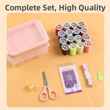 Hordozható tű- és cérnás doboz készlet – Többfunkciós varrókészlet, tárolóorganizer