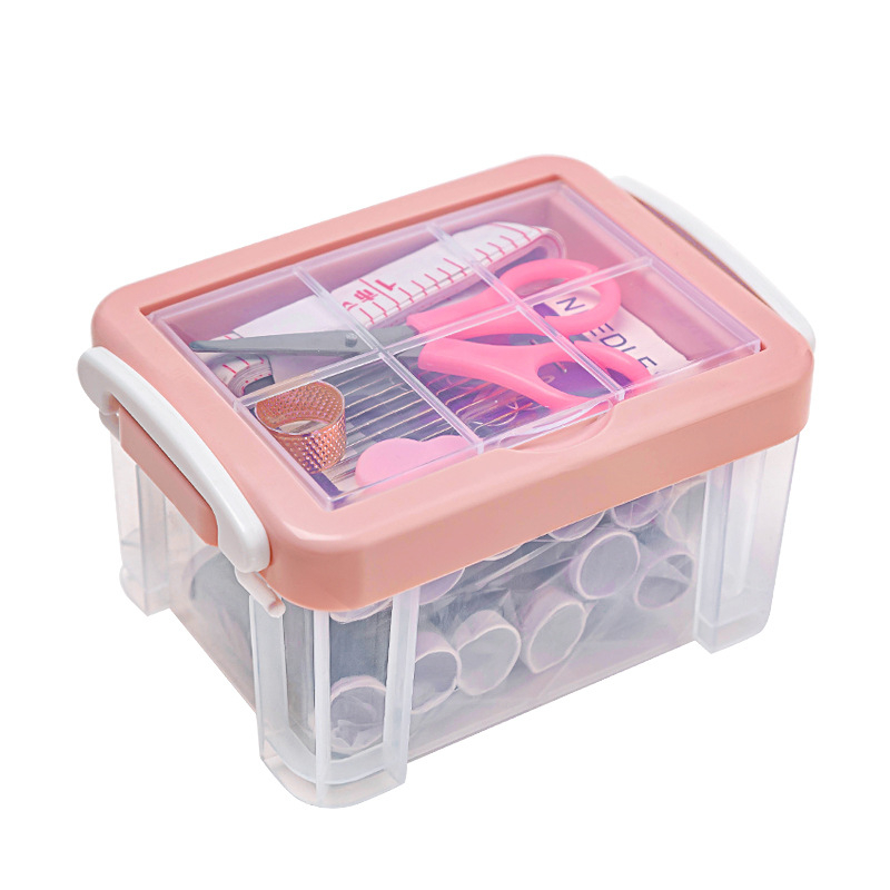Hordozható tű- és cérnás doboz készlet – Többfunkciós varrókészlet, tárolóorganizer