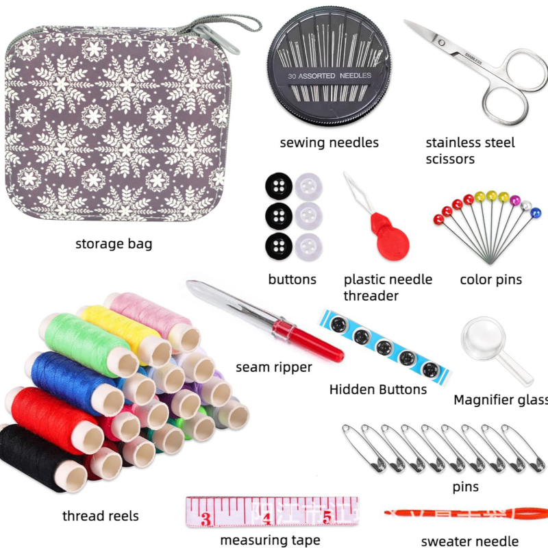 Varrókészlet hópehely mintával DIY táska – 120 darabos doboz, 160 g, testreszabás elérhető, licencelhető magánmárkák