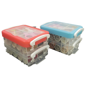 16 darabos kettős rétegű tű- és cérnatartó doboz