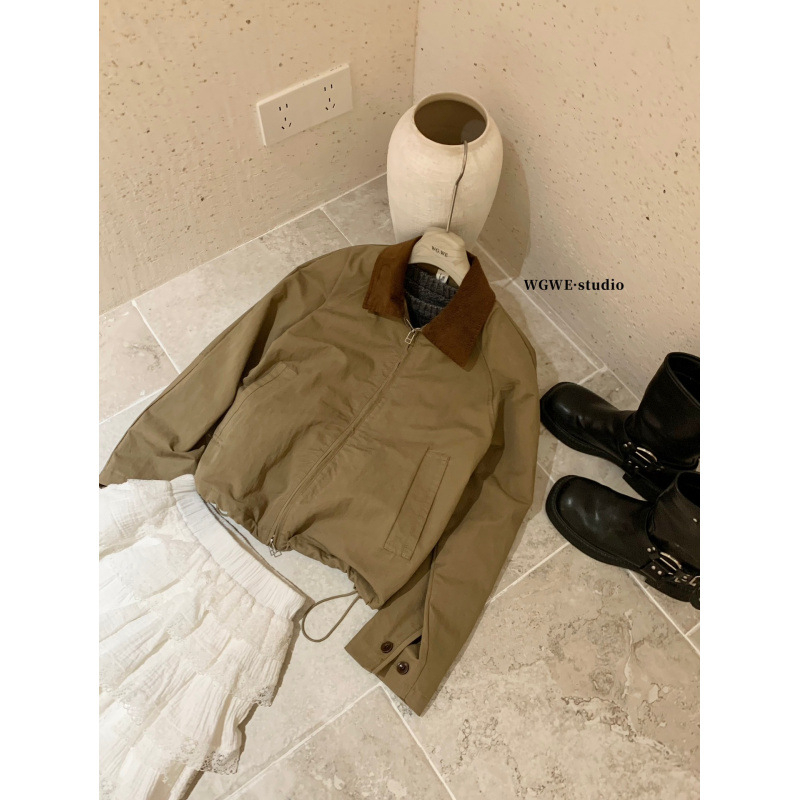 WGWE 7148 Rövid kabát-cardigan, raglán ujjakkal, gallér, cipzár, poliészter