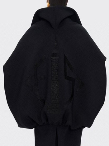 Női kabát poliészter-pamut keverékből, laza szabás, reveres gallérral, dolman ujjakkal, elülső cipzárral záródó