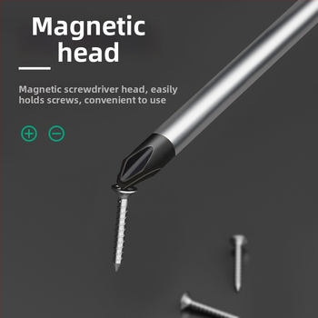 xTuosen Magnetický skrutkovač z uhlíkovej ocele s gumovou rukoväťou — neizolovaný