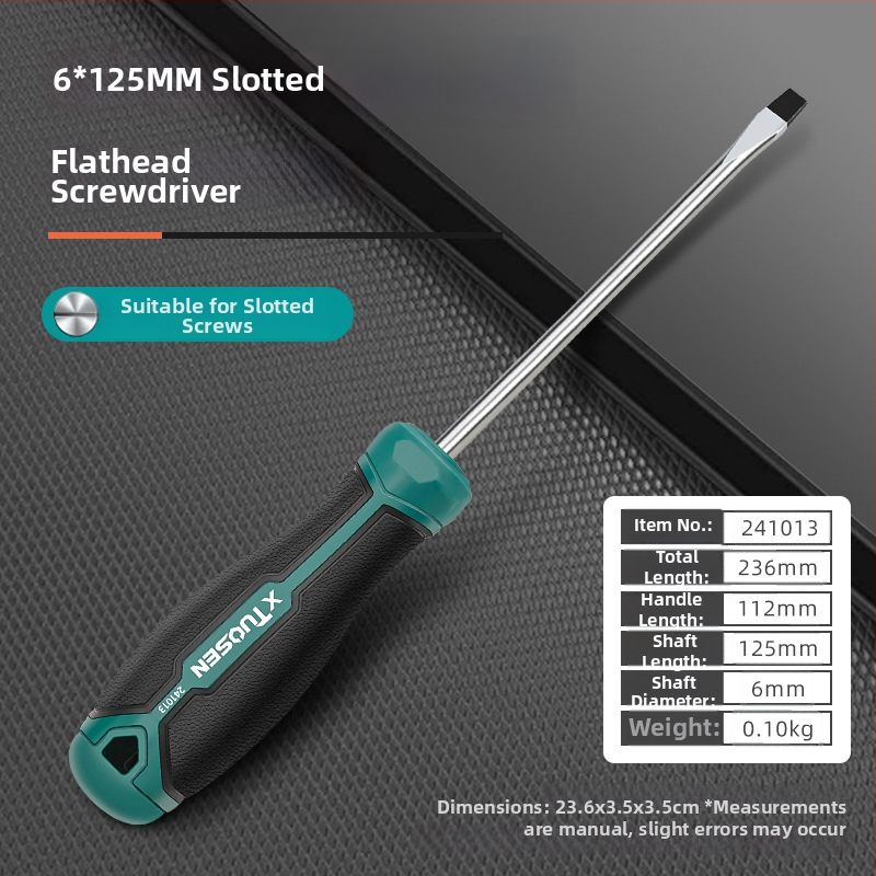 xTuosen Magnetický skrutkovač z uhlíkovej ocele s gumovou rukoväťou — neizolovaný