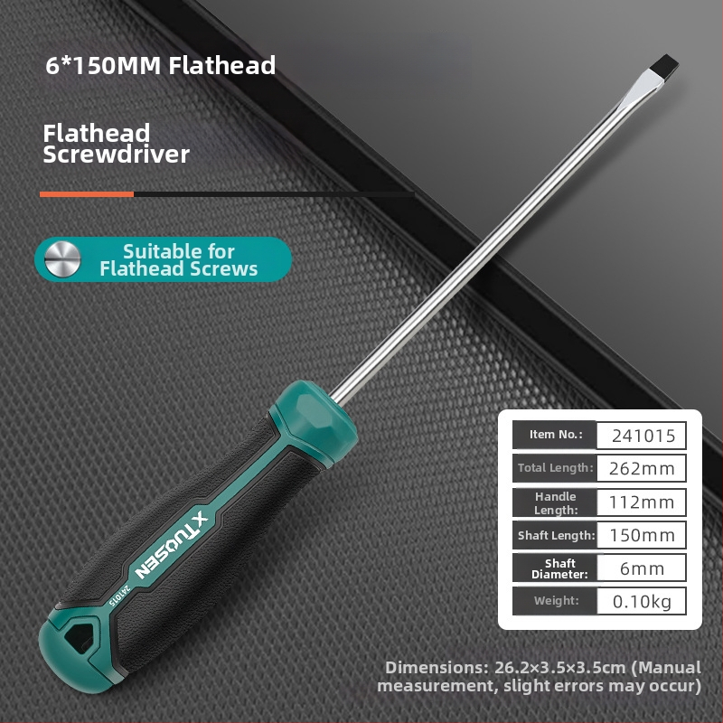 xTuosen Magnetický skrutkovač z uhlíkovej ocele s gumovou rukoväťou — neizolovaný