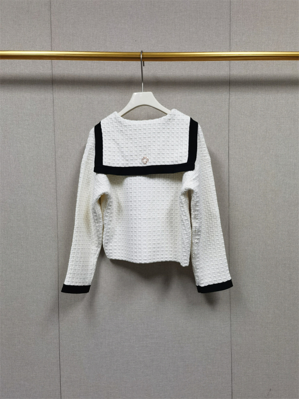 Cardigan tricotat din bumbac cu patchwork, mâneci lungi, lungime scurtă, croială lejeră, închidere cu nasturi pe un rând