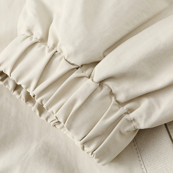 Jachetă pentru femei cu guler baseball și fermoar, material amestec bumbac-nylon, mâneci lungi, croială lejeră, stil casual coreean