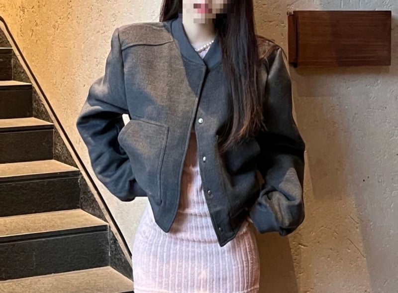 Koreai stílusú, slim-fit dzseki Chenille anyagból spandexszel, kerek nyakú, tavasz 2025