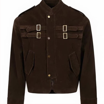 Női deerskin velúr dzseki rövid fazon, póló gallérral, cipzárral, pamut-poliészter keverék, 3D mintázat, laza szabású, őszi kollekció 2025