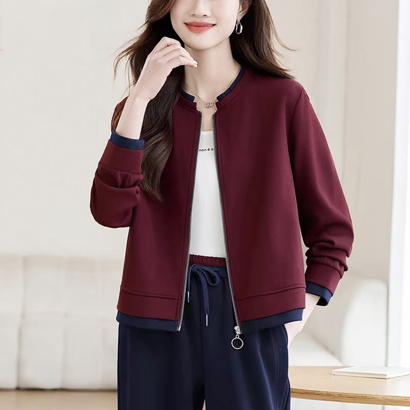 Ženska kratka chenille cardigan-sweatshirt jakna, 2025 proljeće–jesen, bejzbol stil, ležeran top