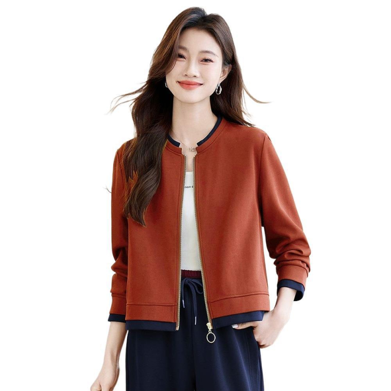 Ženska kratka chenille cardigan-sweatshirt jakna, 2025 proljeće–jesen, bejzbol stil, ležeran top