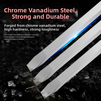 Priemyselne štandardný dlhý skrutkovač, 1000 mm, Cr-V oceľ, neizolovaný, bez magnetu, 1,21 kg, viacúčelové využitie