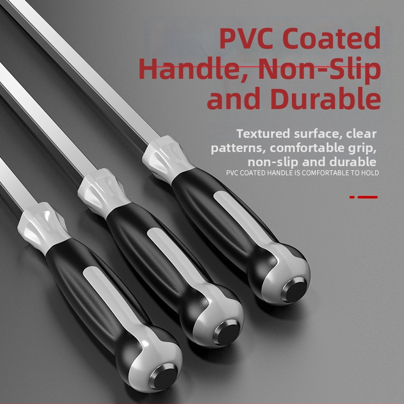 Priemyselne štandardný dlhý skrutkovač, 1000 mm, Cr-V oceľ, neizolovaný, bez magnetu, 1,21 kg, viacúčelové využitie