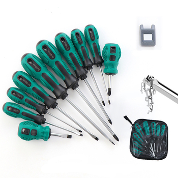 Set magnetic de șurubelnițe cu cap cruce, din oțel carbon, 10 piese
