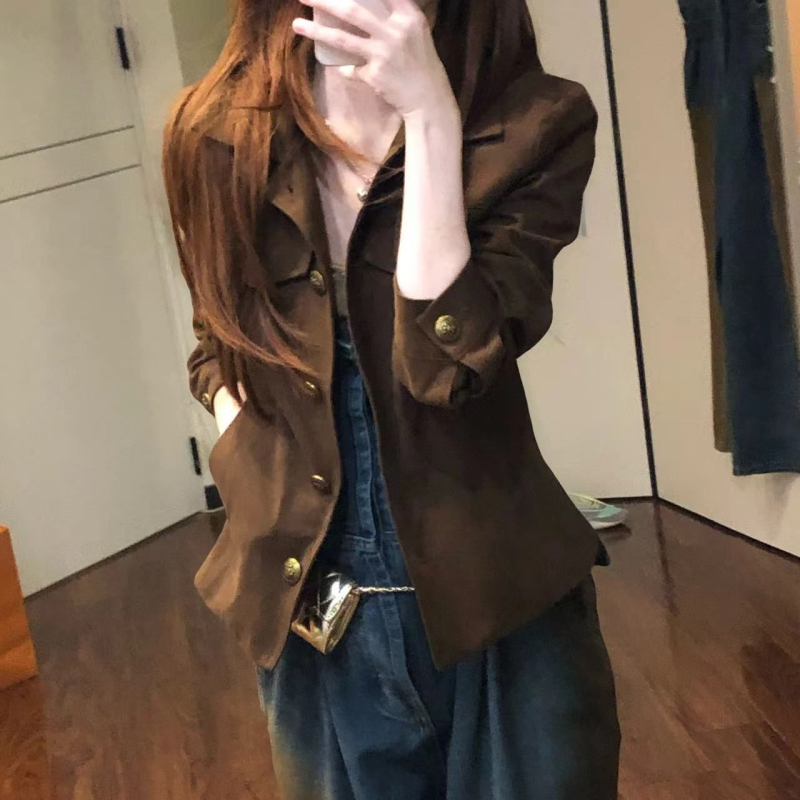 Női zakó gallérral, egysoros gombolás, poliészter, egyszínű, gyűrésmentes