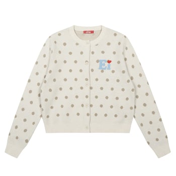 Cardigan tricotat, material acrilic-poliester, guler rotund, mâneci lungi, lungime normală, nasture pe un rând, toamnă 2025