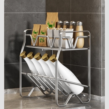 Raft de condimente din oțel inoxidabil pentru blat – cu mai multe niveluri, fără găuri