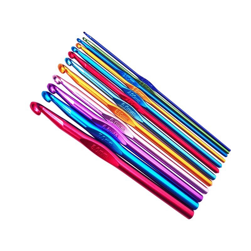 Aluminijski set kukica za kukičanje, marka Yl, porijeklo Hefei, 100 komada u kutiji, sladak stil