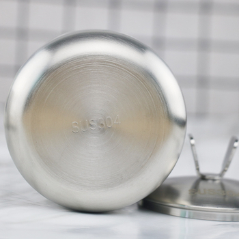 Δοχείο καρυκεύματος από ανοξείδωτο χάλυβα 304, στρογγυλό σχήμα, εκτυπωμένο λογότυπο, δυνατότητα προσαρμογής