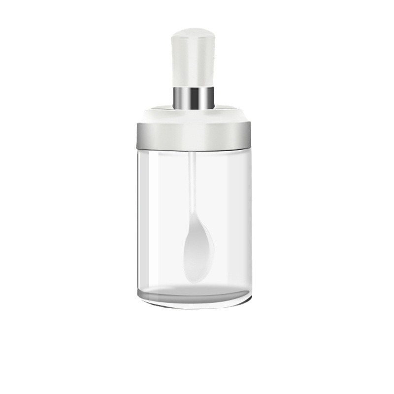 Γυάλινο βάζο καρυκεύματος με ενσωματωμένο καπάκι-κουταλιού, μάρκα Fuyou, για στερεά καρυκεύματα, κυκλοφόρησε το 2023, ανώτερη ποιότητα