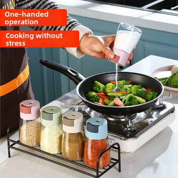 Weile γυάλινος διανομέας καρυκευμάτων, με μηχανισμό πατήματος για ακριβή δοσολογία, σφραγισμένος κάδος στερεών καρυκευμάτων