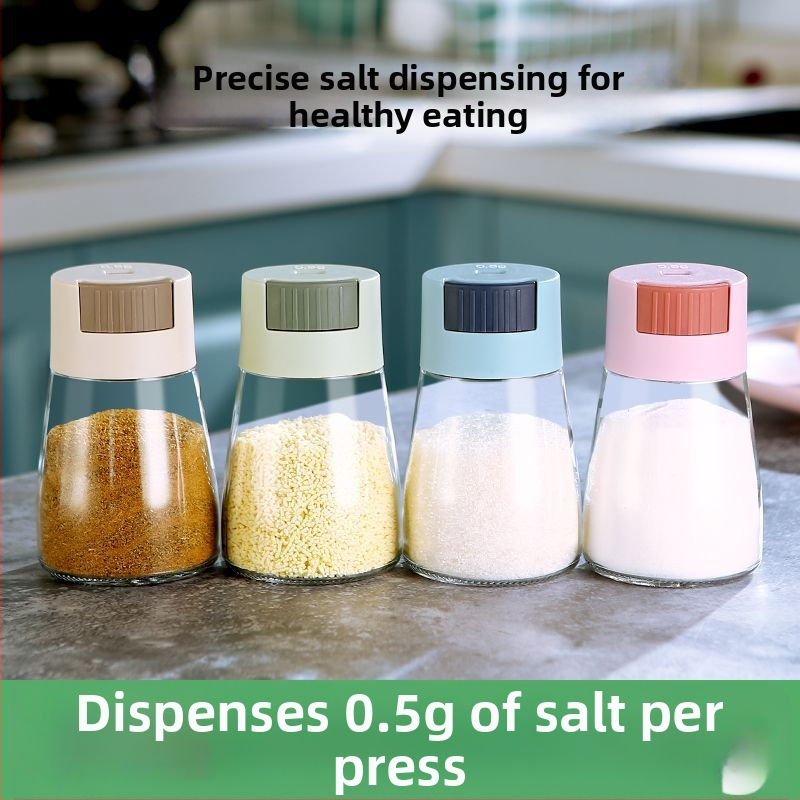 Weile γυάλινος διανομέας καρυκευμάτων, με μηχανισμό πατήματος για ακριβή δοσολογία, σφραγισμένος κάδος στερεών καρυκευμάτων