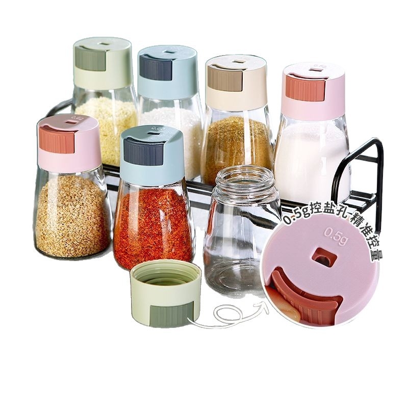 Weile γυάλινος διανομέας καρυκευμάτων, με μηχανισμό πατήματος για ακριβή δοσολογία, σφραγισμένος κάδος στερεών καρυκευμάτων