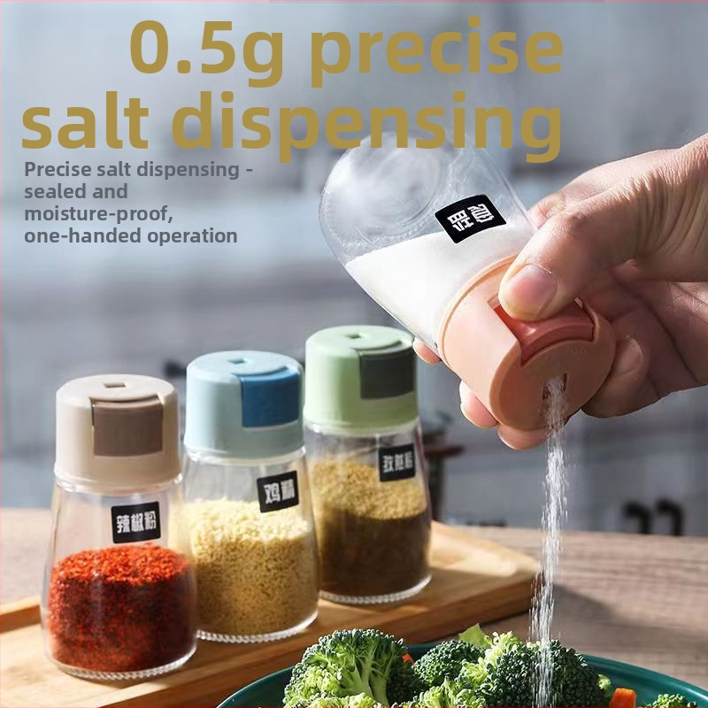 Weile γυάλινος διανομέας καρυκευμάτων, με μηχανισμό πατήματος για ακριβή δοσολογία, σφραγισμένος κάδος στερεών καρυκευμάτων