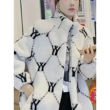 Ženska jakna od umjetnog zajčjeg krzna, korejskog stila, s fleece podstavom, debela, jesen-zima, udoban kratki kaput sa zatvaračem