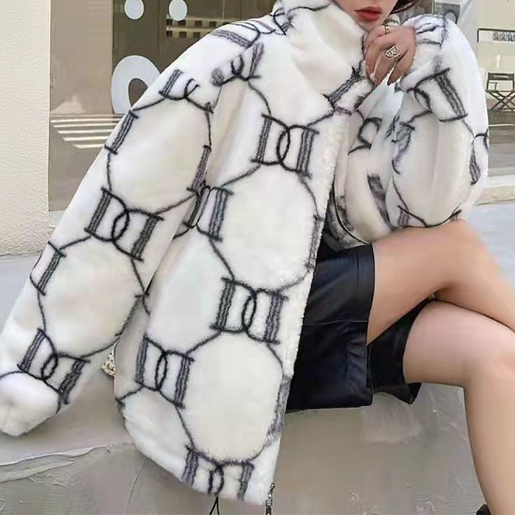 Ženska jakna od umjetnog zajčjeg krzna, korejskog stila, s fleece podstavom, debela, jesen-zima, udoban kratki kaput sa zatvaračem