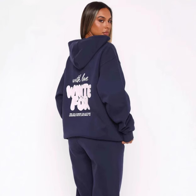 Ženski hoodie s 3D printom, opuštenog kroja, dugi rukavi, okrugli izrez, poliester.