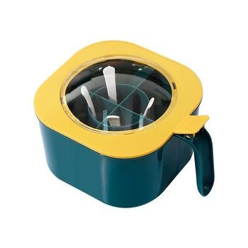 Κουτί μπαχαρικών με καπάκι, ενσωματωμένος κουζίνας με πολλά διαμερίσματα για στερεά μπαχαρικά, πλαστικό, σκανδιναβικό στυλ