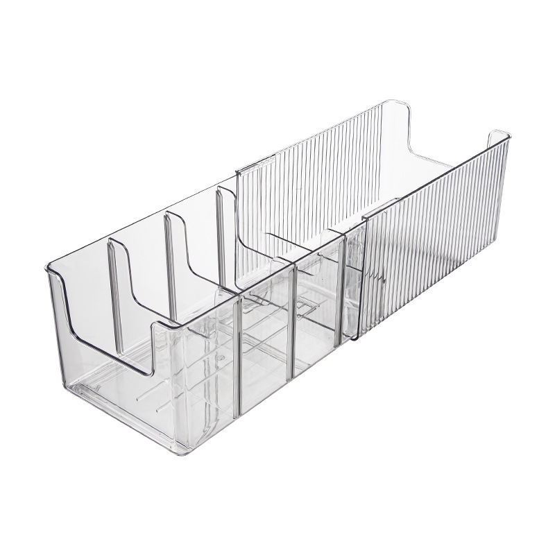 Asztali kihúzható nassolnivaló és fűszerek tárolója, konyhai rendező több rekesszel, műanyag, fúrás nélküli szerelés