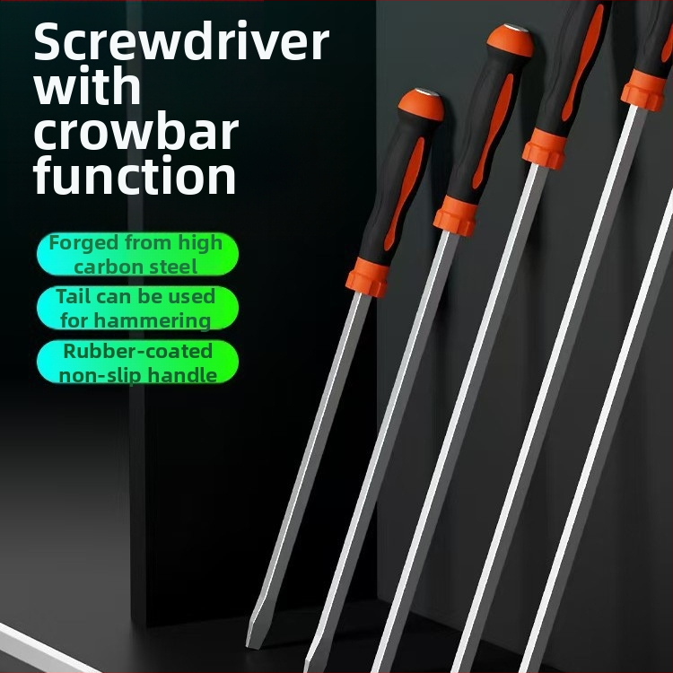 Plochý skrutkovač, karbónová oceľ, rukoväť z TPR, bez izolácie, ne magnetický, hmotnosť 1, typ hlavy: plochá