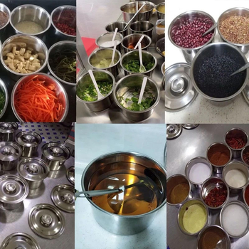 Recipient din oțel inoxidabil pentru condimente cu capac – vas de ulei pentru bucătării casnice și comerciale, stil minimalist modern, logo inclus, toate într-unul