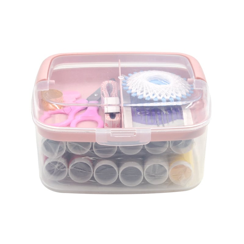 Set portabil de cusut în cutie – trusă multifuncțională cu ace