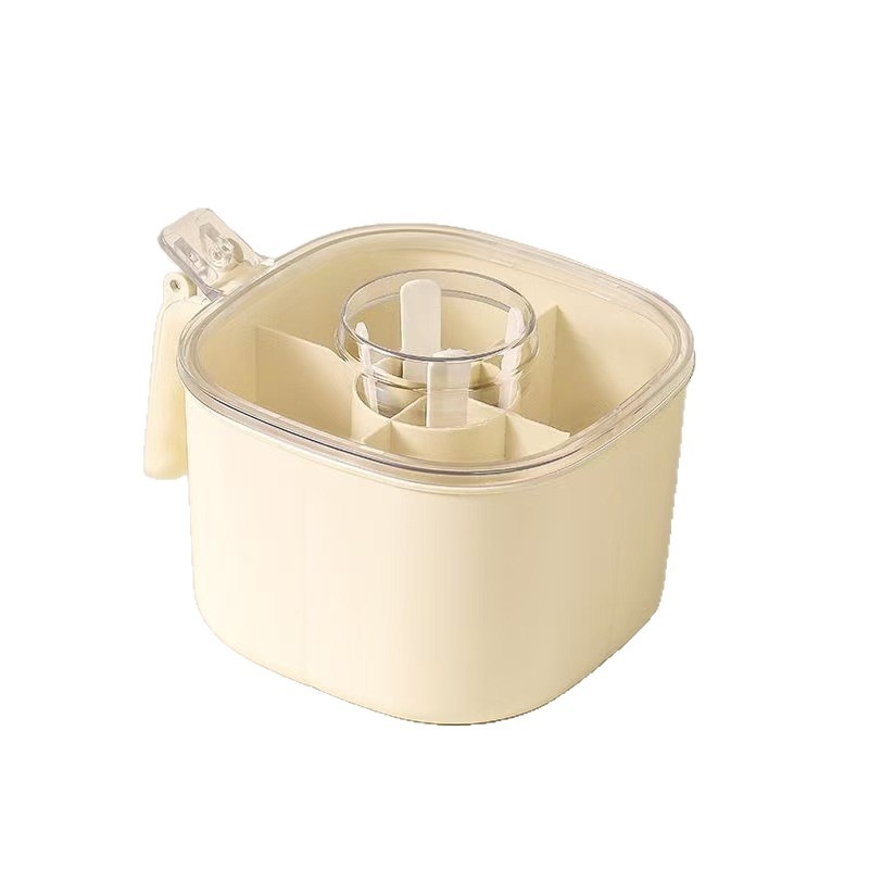 Set de cutii pentru condimente din plastic cu capac — depozitare pentru condimente solide, logo personalizabil, organizator de bucătărie premium în stil chinezesc