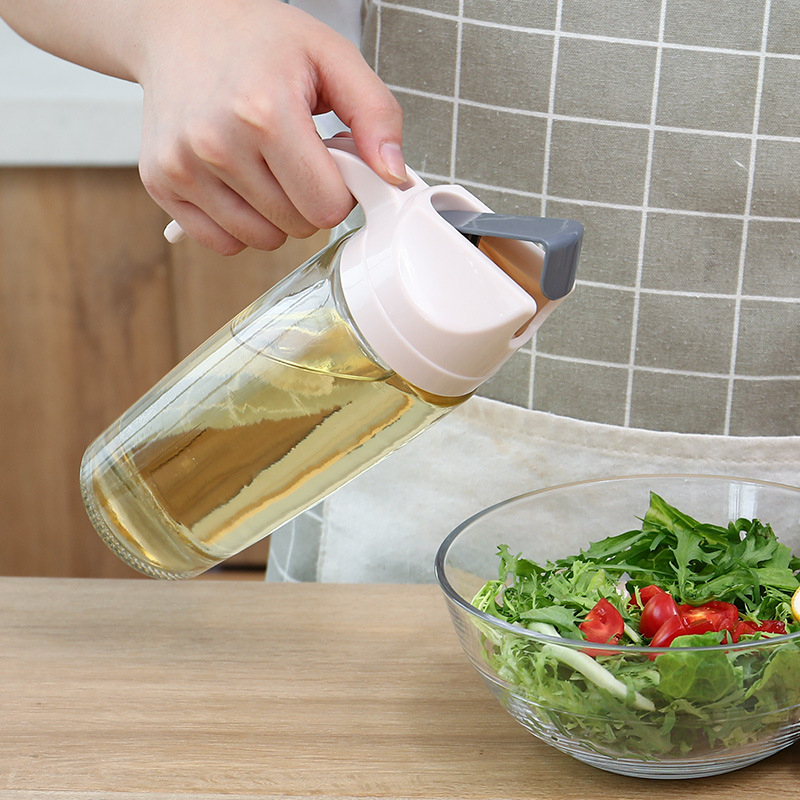 Sticlă din sticlă pentru ulei cu deschidere/închidere automată, bucătărie, pentru ulei și oțet