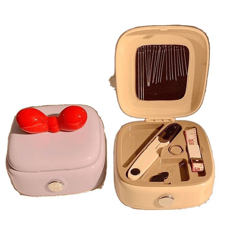 Set cutie de cusut cu unelte pentru cusut manual, portabil, pentru uz casnic, ideal pentru cămine studențești