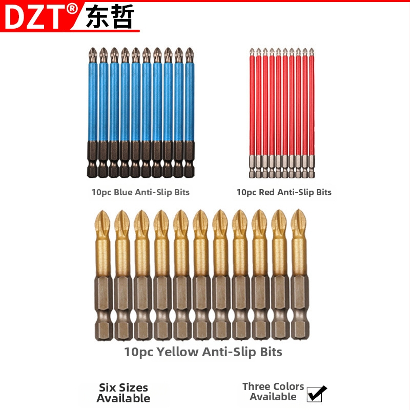 DZT S2 titanovo potiahnut magnetický krížový bit pre elektrické skrutkovače, 1 mm os, 51 g