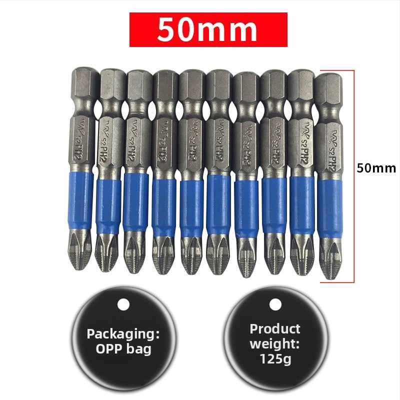 DZT S2 titanovo potiahnut magnetický krížový bit pre elektrické skrutkovače, 1 mm os, 51 g