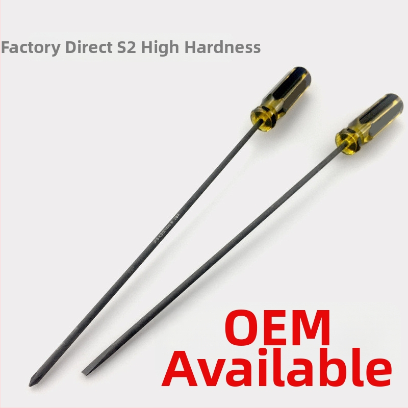 Skrutkovač na šijací stroj, magnetický, CR-V chróm-vanádová oceľ, PVC rukoväť, plochá a krížová hlava