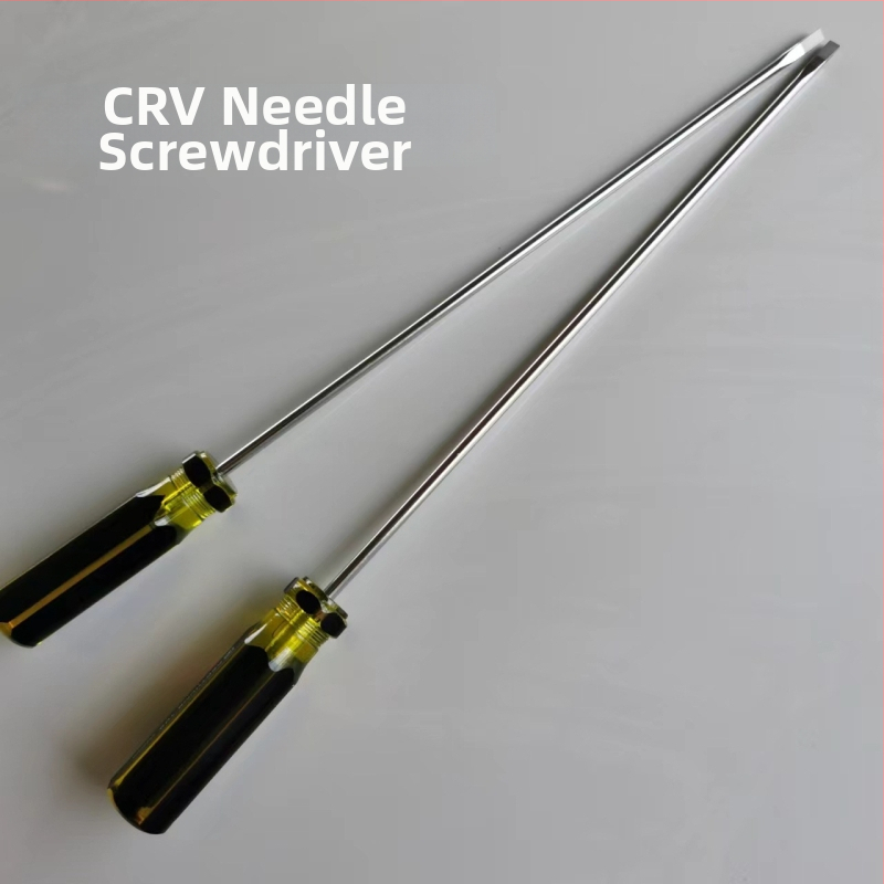 Skrutkovač na šijací stroj, magnetický, CR-V chróm-vanádová oceľ, PVC rukoväť, plochá a krížová hlava