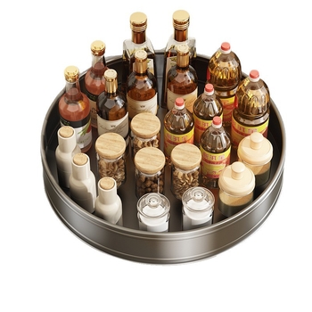 Raft rotativ pentru condimente de bucătărie — cutie de condimente multifuncțională și raft de depozitare
