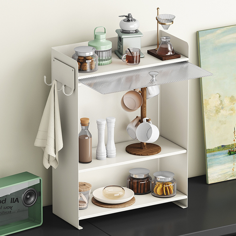 Raft de depozitare pentru bucătărie – Oțel inoxidabil, de masă, cu mai multe niveluri, fără găuri