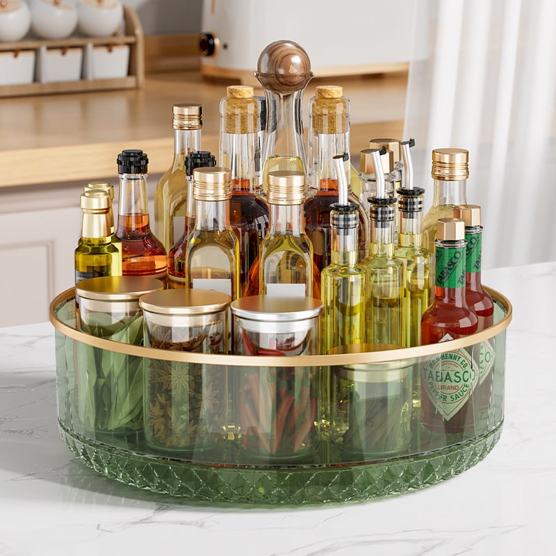 Suport rotativ pentru condimente, din plastic, stil nordic, multifuncțional, fără montaj