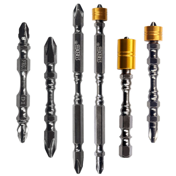 PH2 kereszthorny bitek dupla mágnesgyűrűvel, S2 szerszámacél, 65 mm és 110 mm hosszú nyakakkal