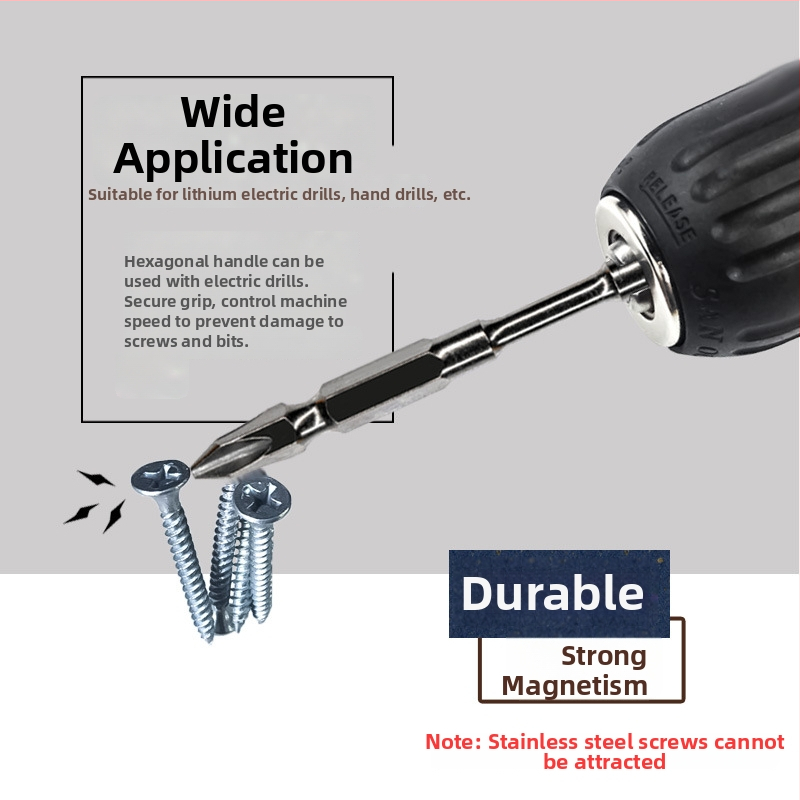 PH2 kereszthorny bitek dupla mágnesgyűrűvel, S2 szerszámacél, 65 mm és 110 mm hosszú nyakakkal